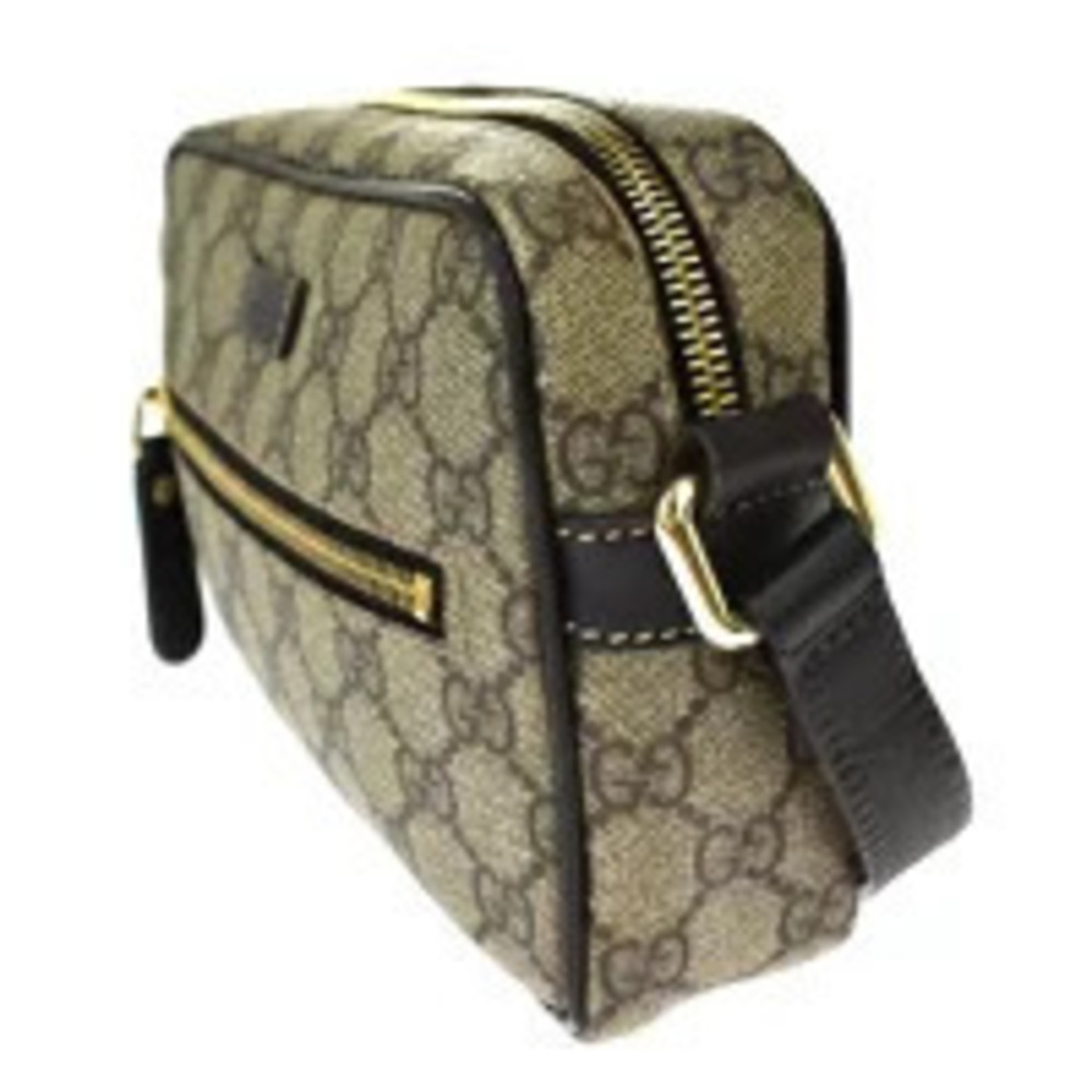 Gucci canvas GG Supreme bag Brown beige ebony crossbody Brown Tan